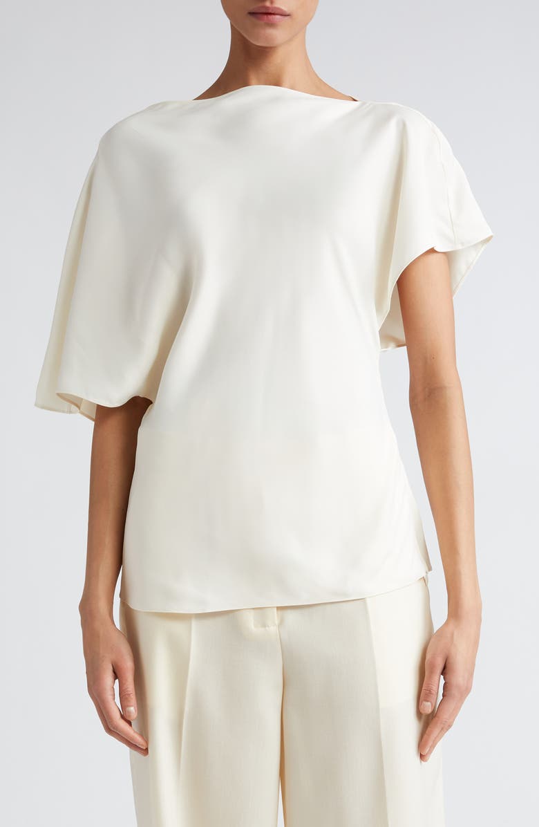 Róhe Asymmetric Satin Top, Main, color, 