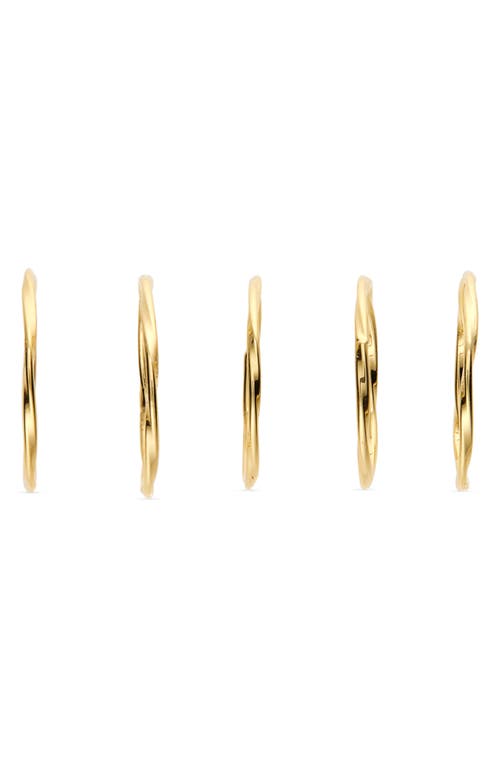 Nordstrom Set Of 5 Demi Fine Stacking Rings