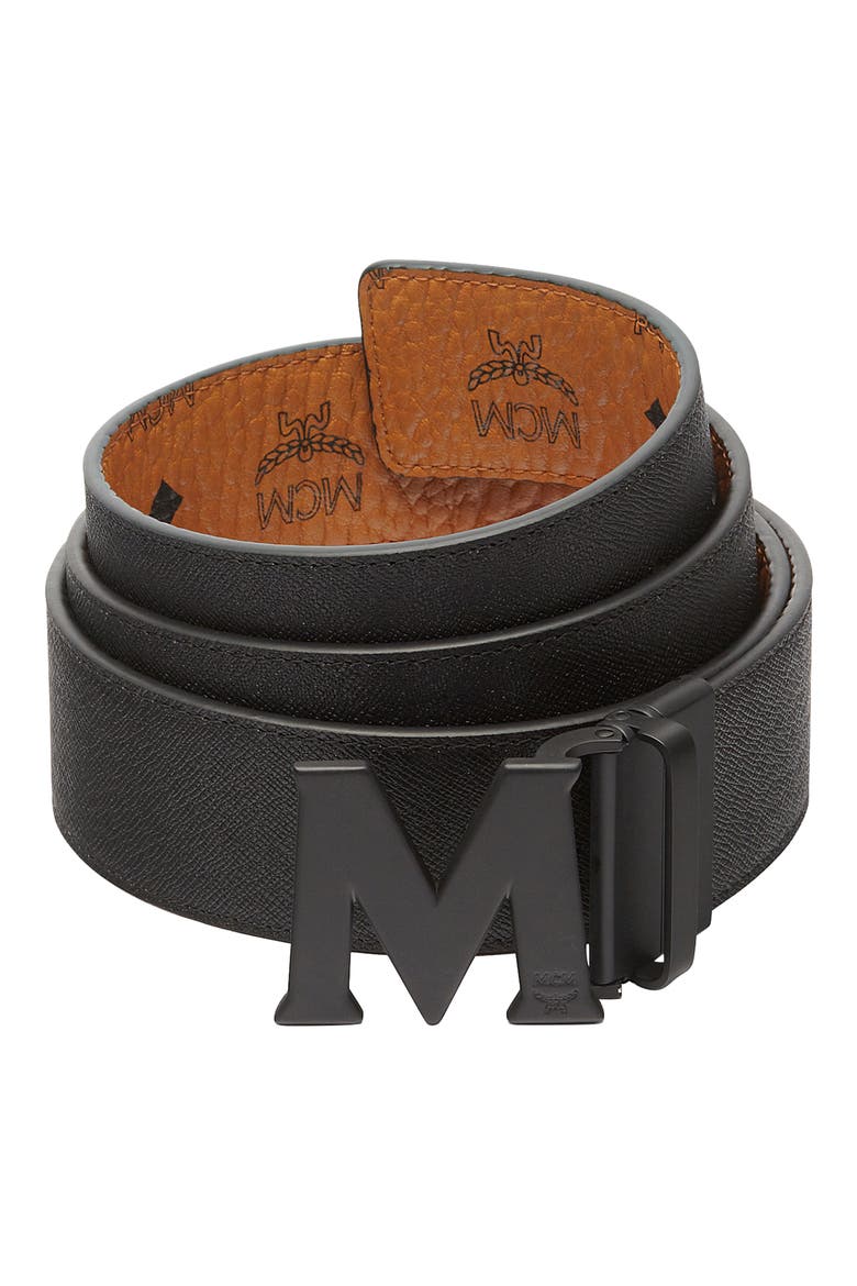 Claus M Reversible Belt 1.75" in Visetos, Alternate, color, COGNAC