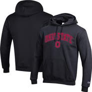 Champion Men's Champion  Black Ohio State Buckeyes Arched Logo Fleece Pullover Hoodie