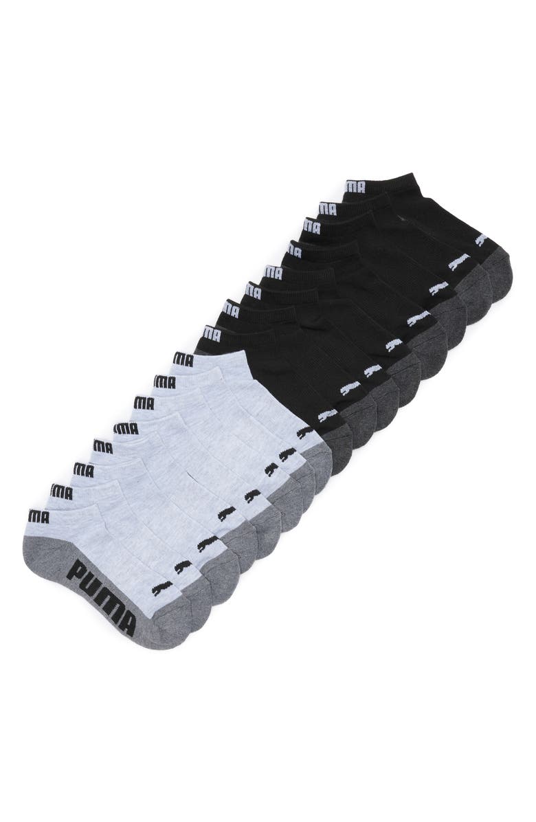 PUMA Kids' 8-Pack Low Cut Half Terry Socks, Main, color, 