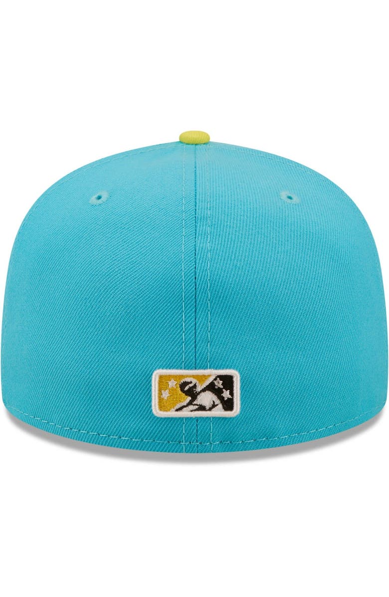 New Era Men's New Era Aqua Perros Santos de Charleston Copa De La Diversion 59FIFTY Fitted Hat, Alternate, color, Aqua