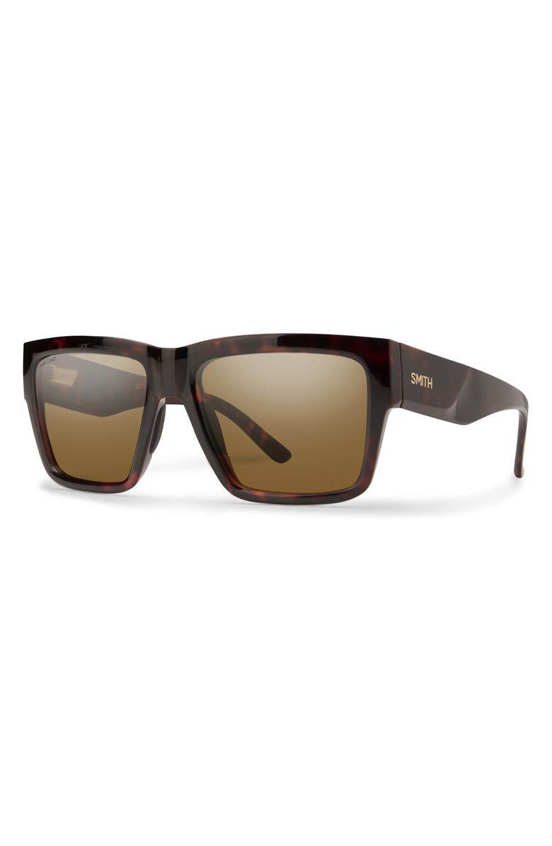 Smith Lineup 58mm ChromaPop<sup>™</sup> Polarized Rectangular Sunglasses, Alternate, color, Tortoise / Polarized Brown