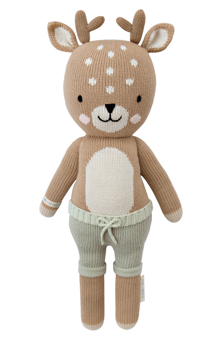cuddle+kind Elliot the Fawn Stuffed Animal, Main, color, Brown/ Green