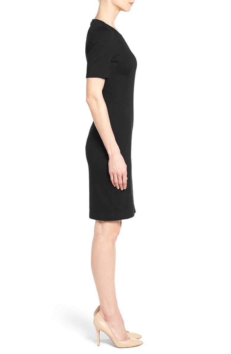 T Tahari 'Judianne' Short Sleeve Sheath Dress, Alternate, color,
