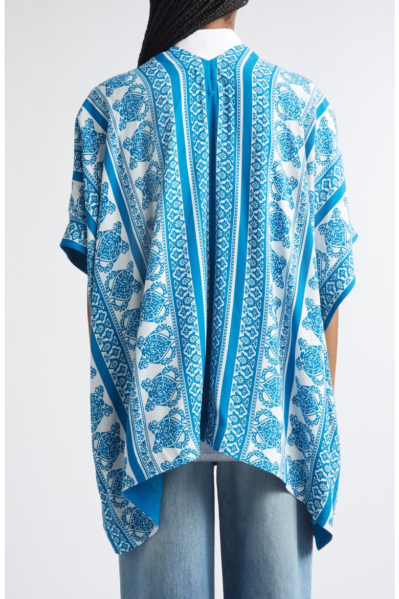Border Print Beach Cover-Up, Alternate, color, PRINT ON WHITE BASE