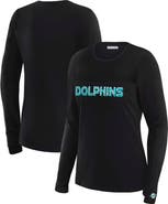 WEAR by Erin Andrews Women's WEAR by Erin Andrews x Gracie Hunt Black Miami Dolphins Mesh Panel Long Sleeve T-Shirt