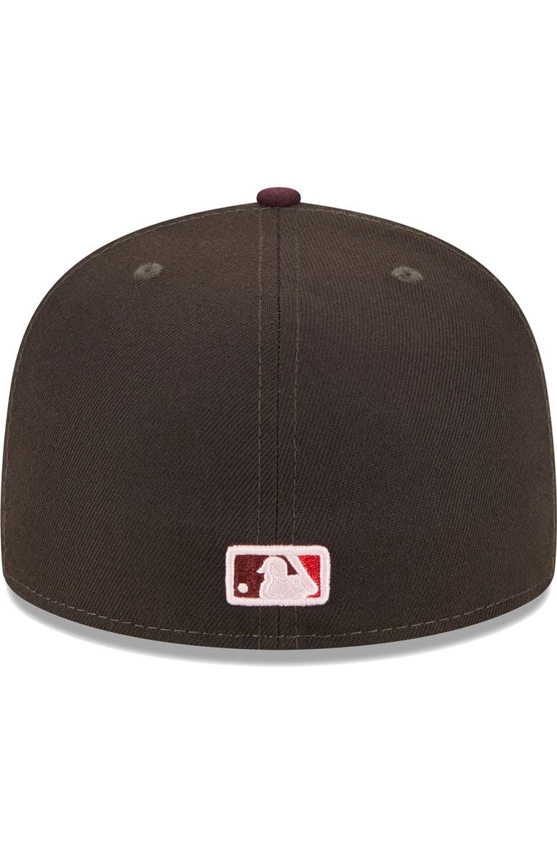 New Era Men's New Era Brown/Maroon Washington Nationals Chocolate Strawberry 59FIFTY Fitted Hat, Alternate, color, 