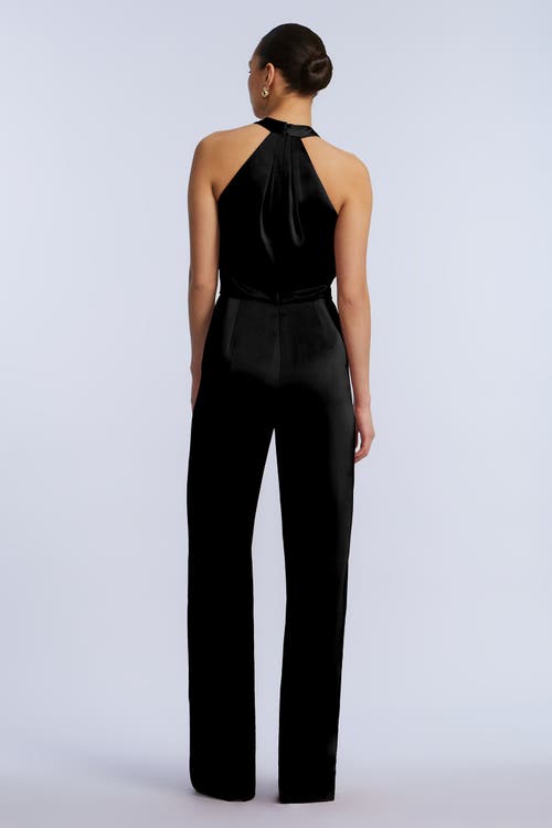 Bcbg Pleated Halter Jumpsuit In Black