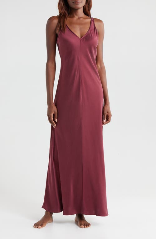 Lunya Washable Silk Slipdress Nightgown In Calliope Wine