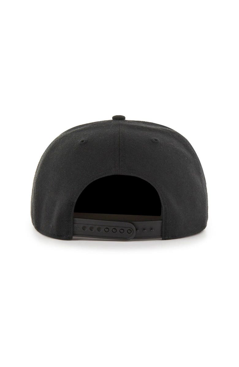 '47 Men's '47  Black Toronto Raptors Sure Shot Captain Snapback Hat, Alternate, color, 