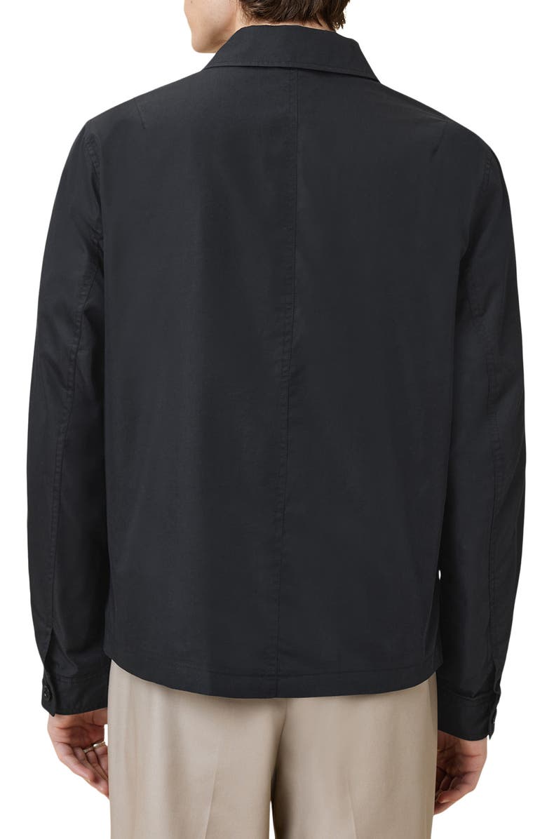 AllSaints Trey Cotton Blend Jacket, Alternate, color, Black