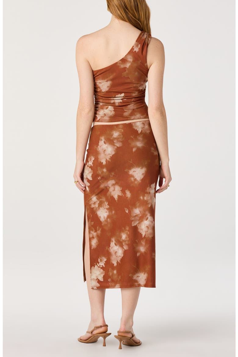 Adalee Midi Skirt, Alternate, color, BROWN FLORAL