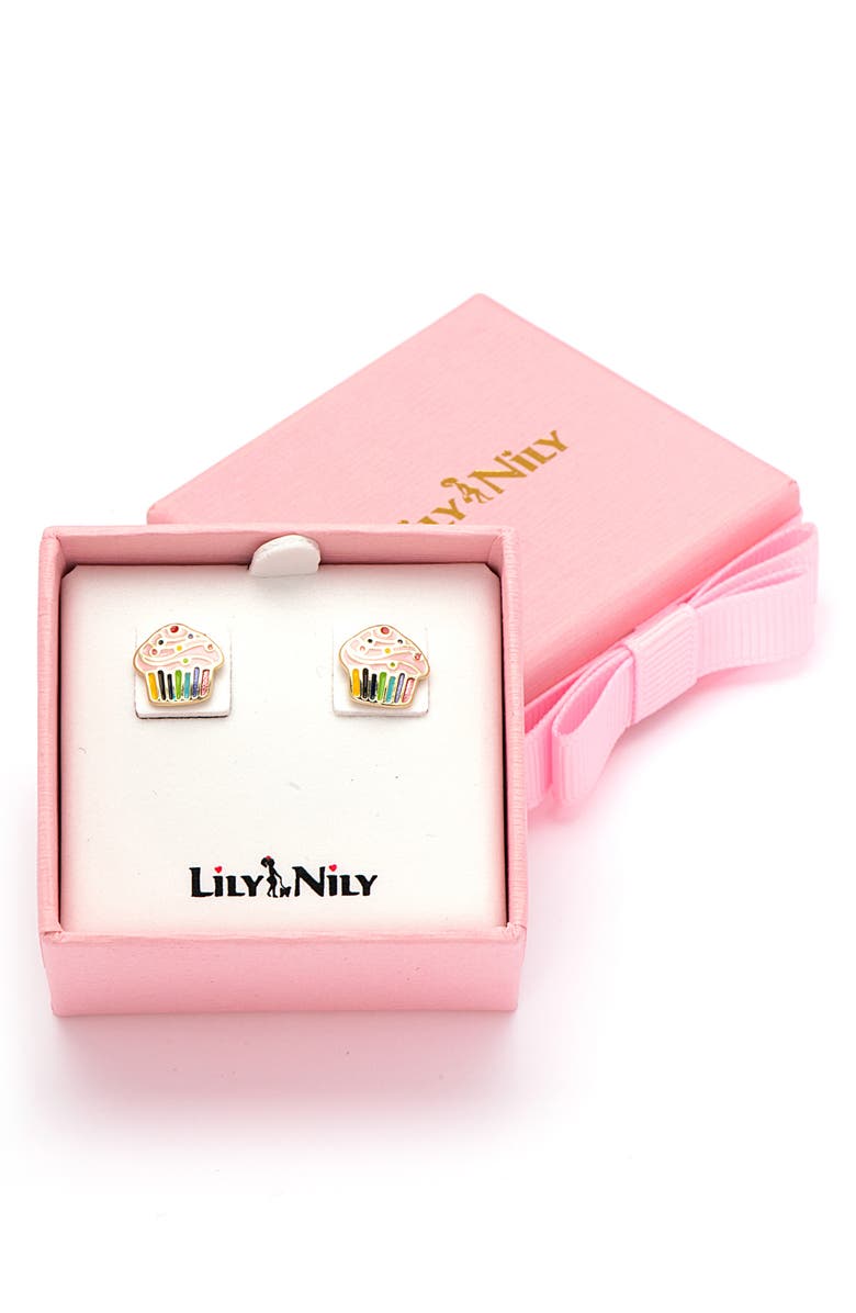 Lily Nily Kids' Cupcake Enamel Stud Earrings, Alternate, color,