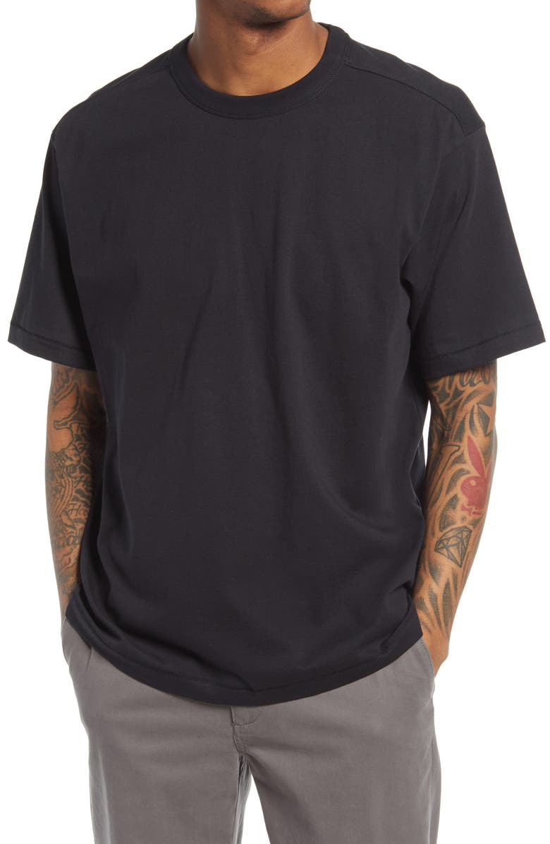 BP. Solid Cotton Crewneck T-Shirt, Main, color,