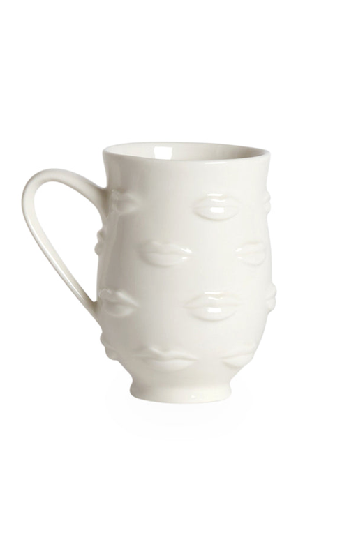 Jonathan Adler Muse Gala Porcelain Mug In White