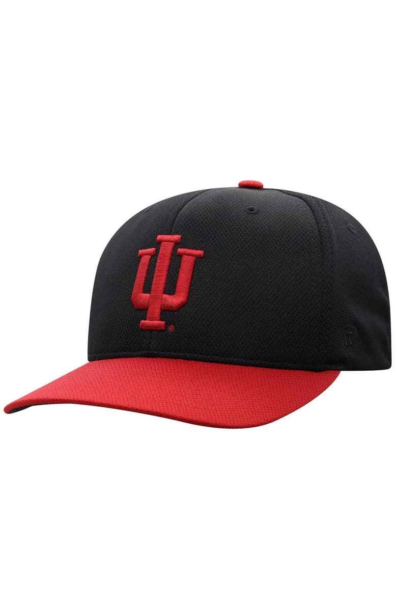 TOP OF THE WORLD Men's Top of the World Black Indiana Hoosiers Reflex Fitted Hat, Alternate, color,
