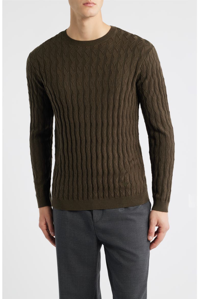 Texture Knit Sweater, Main, color, GREEN