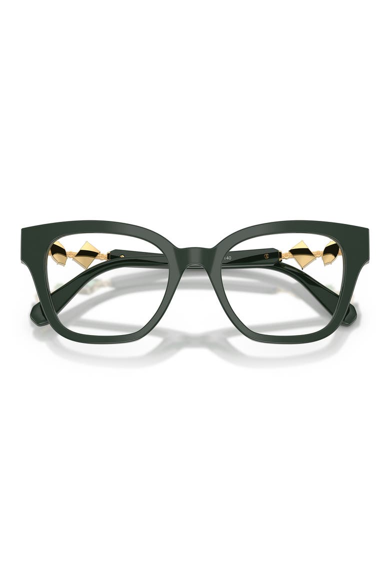 52mm Square optical glasses, Alternate, color, DARK GREEN / DEMO LENS
