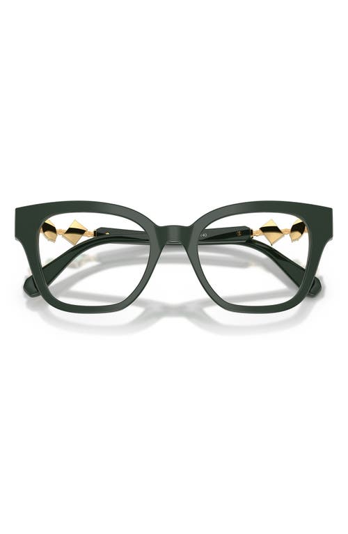 Swarovski 50mm Small Square Optical Glasses In Green