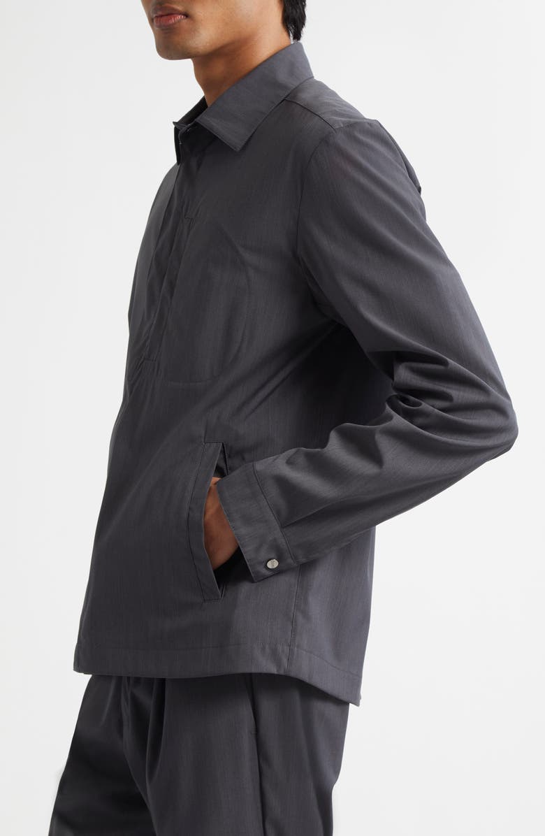 Herno Tech Woven Shirt Jacket, Alternate, color, Ferro