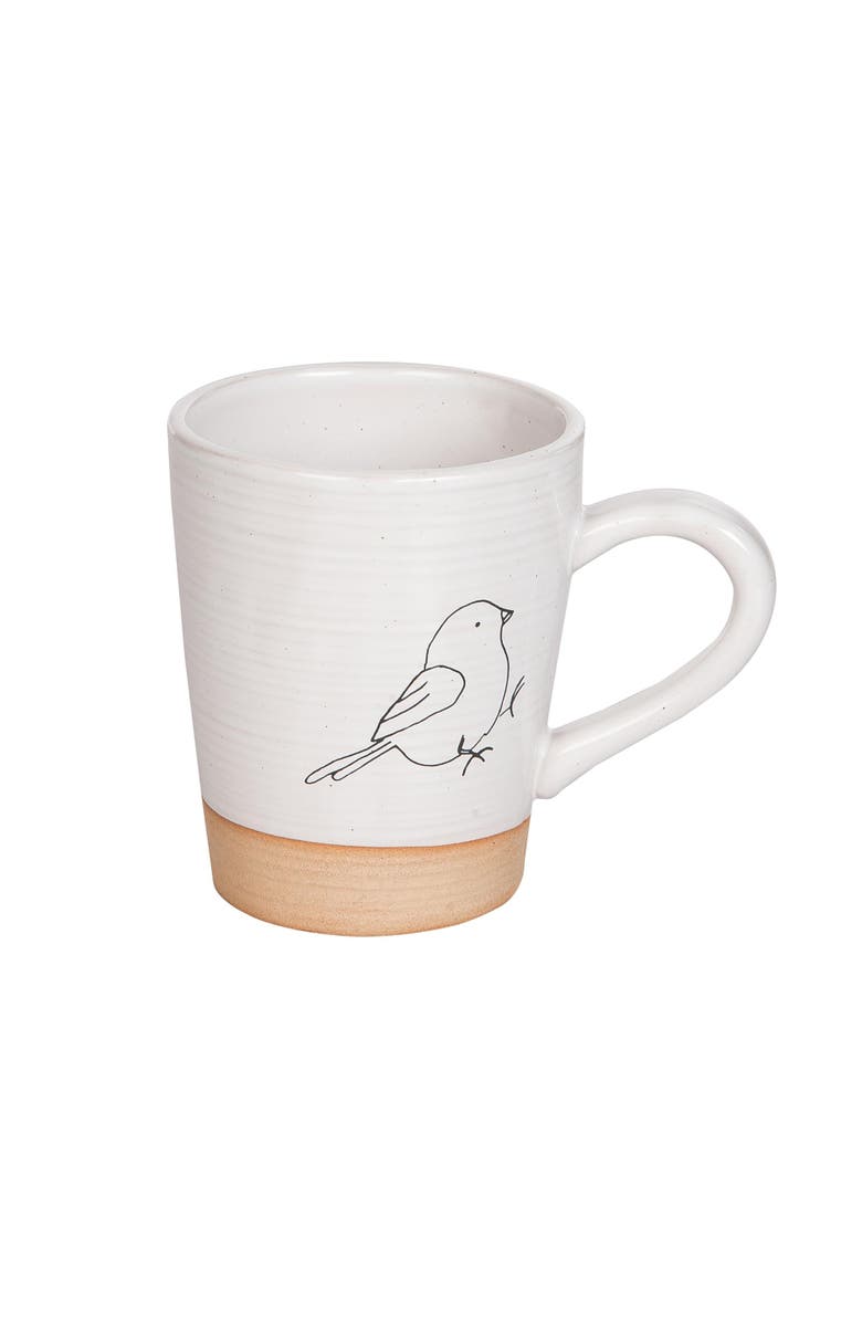 Transpac Ceramic Mug with Bird Print Perfect for Spring Home Decor and Drinkware, Main, color, Multicolored