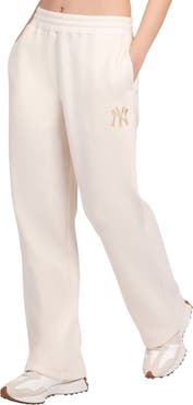 STARTER Women's Starter  Cream New York Yankees Pastel High Waisted Fleece Pants