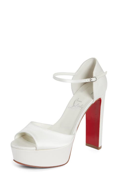 White designer pumps cheap