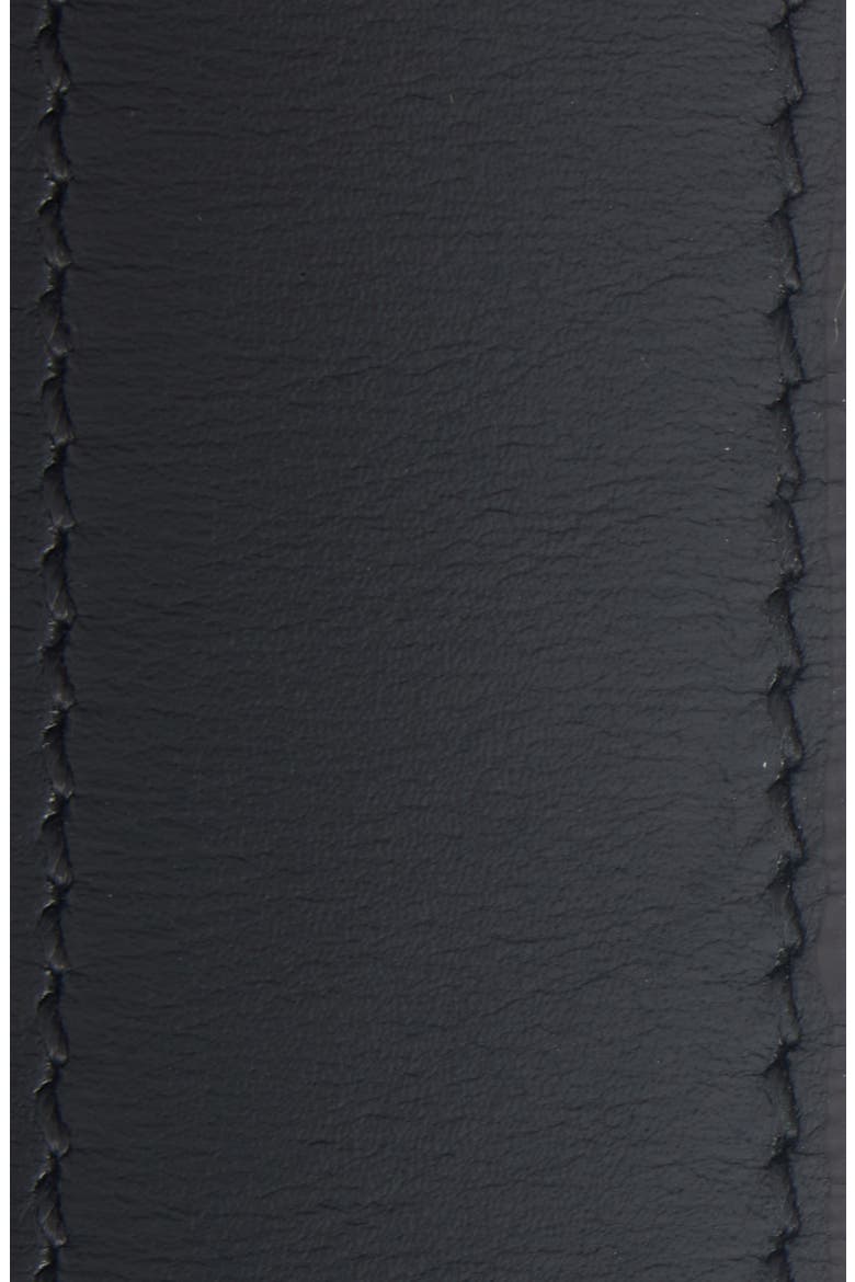 Voyou Metal Tip Leather Belt, Alternate, color, BLACK