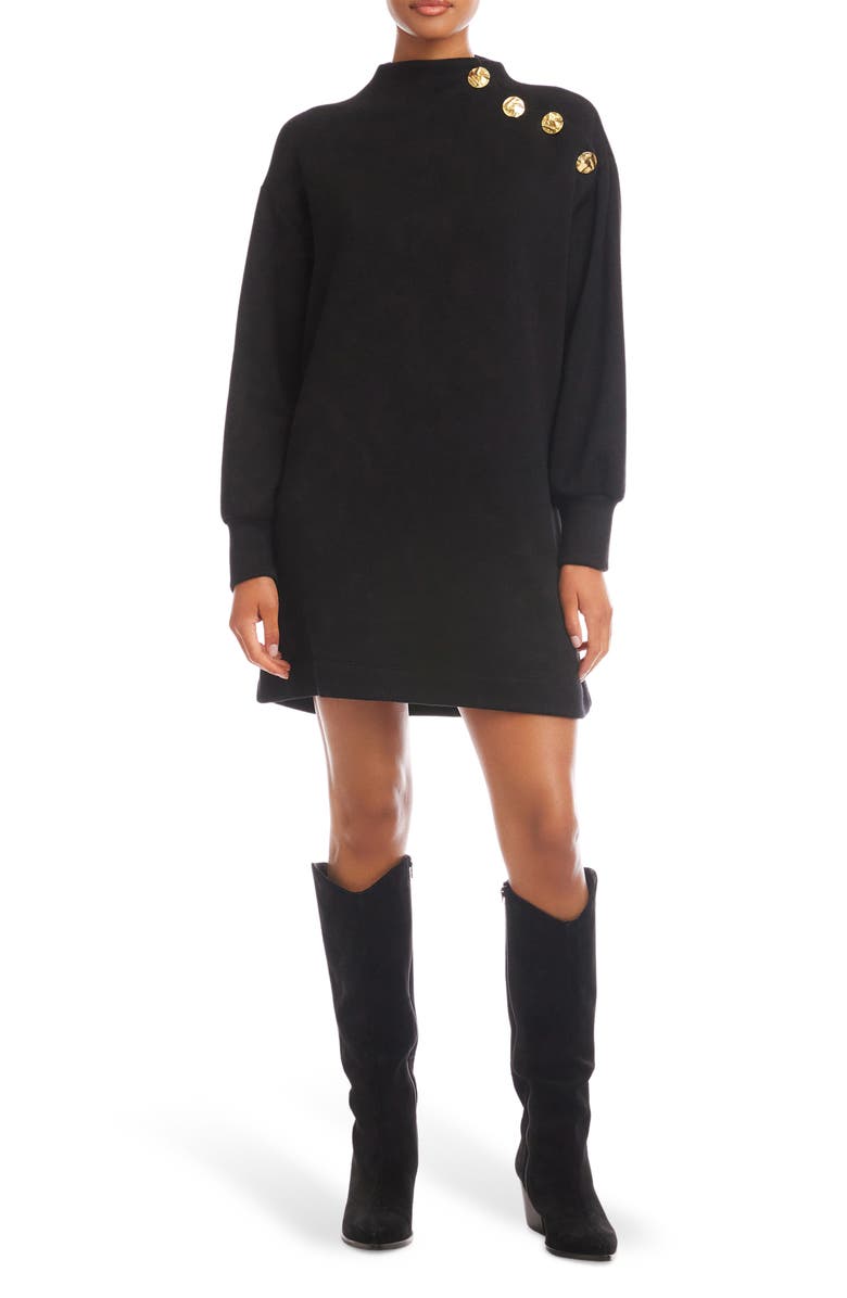 FIFTEEN TWENTY Brenna Funnel Neck Long Sleeve Knit Dress, Main, color,