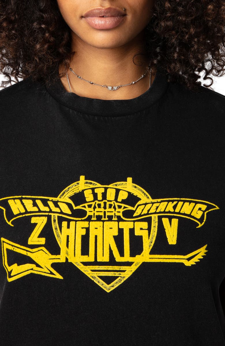 Zadig & Voltaire Edwin Co Hearts Graphic T-Shirt, Alternate, color, 