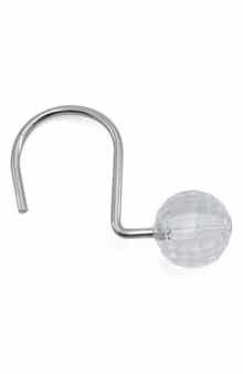 J AND V TEXTILES 12-Piece Decorative Shower Curtain Rings Set