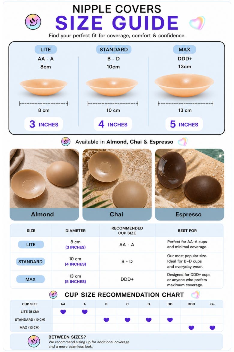Edgestick Circle Adhesive-Free Center Reusable Silicone Nipple Covers, Alternate, color, Espresso