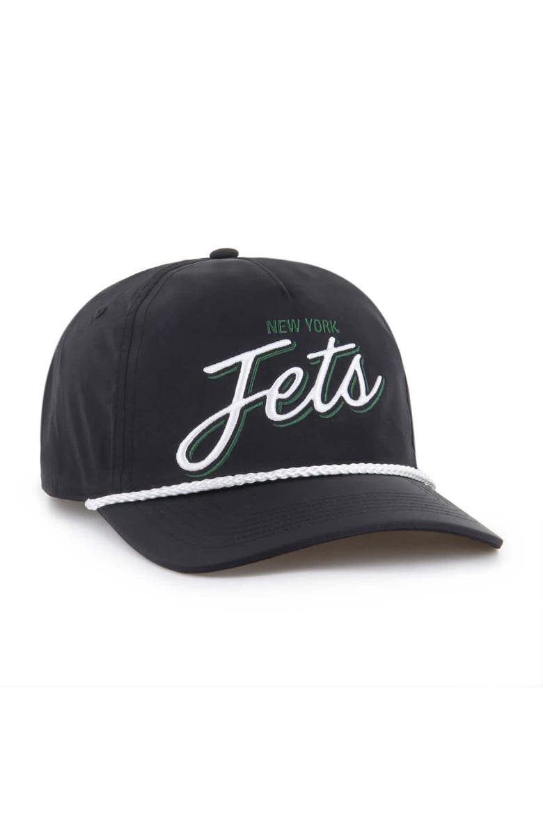 '47 Men's '47 Black New York Jets Brrr Fairway Hitch Adjustable Hat, Alternate, color,