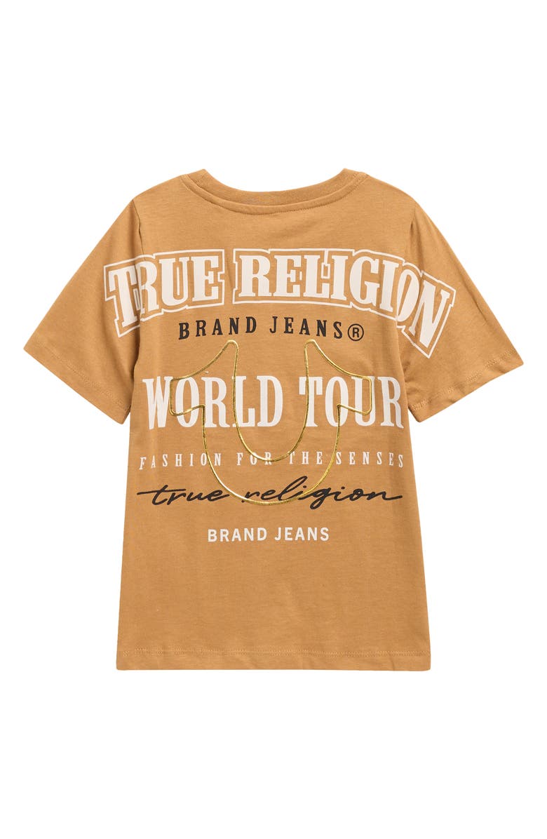 True Religion Kids' Logo Cotton T-Shirt, Alternate, color, Brown