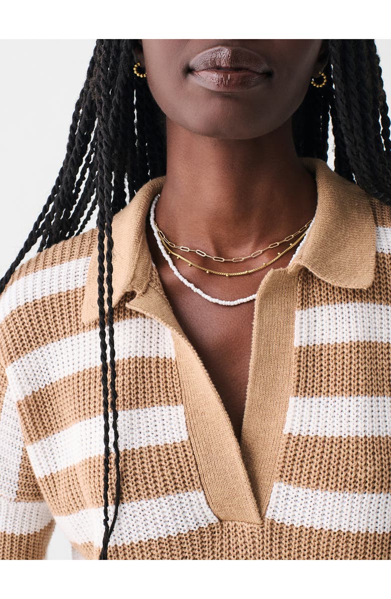 Faherty Miramar Linen & Organic Cotton Polo Sweater, Alternate, color,