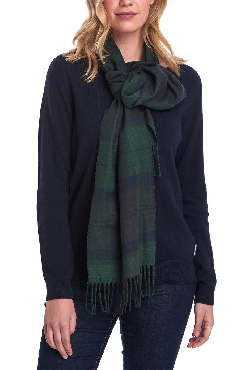 Barbour Galingale Tartan Scarf, Alternate, color,