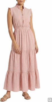 London Times Ruffle Tiered Maxi Sundress
