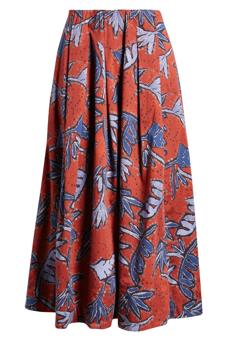 Autumn Leaves Maxi Skirt, Alternate, color, RED MULTI