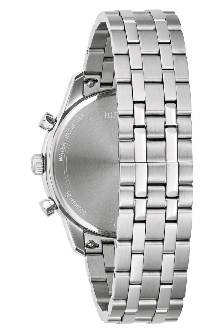 Sutton Bracelet Chronograph Watch, 41mm, Alternate, color, SILVER-TONE