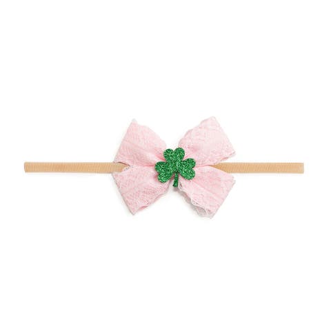 Shamrock Lace St. Patrick
s Day Bow Baby Headband (Baby)