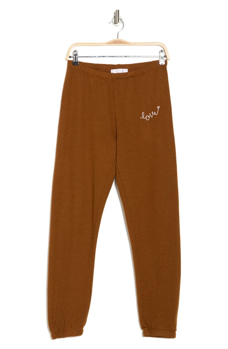 Spiritual Gangster Love Script Luna Sweatpants, Alternate, color, 