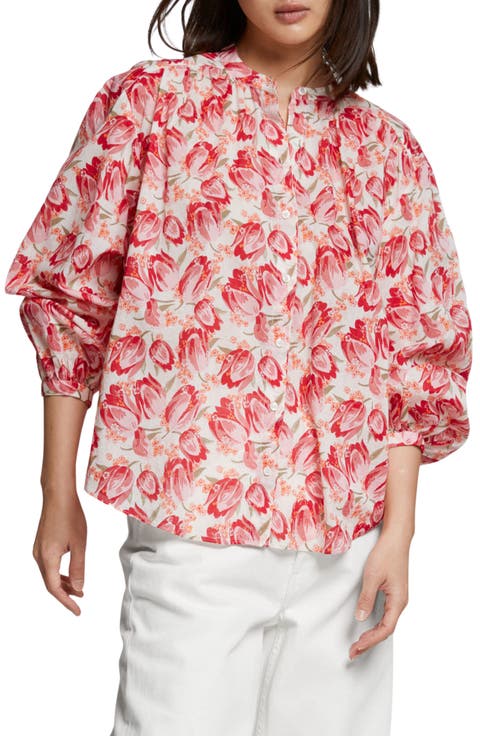 Tulip Print Cotton Top