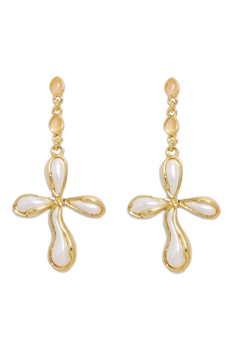 Amulet Drop Earrings, Main, color, GOLD