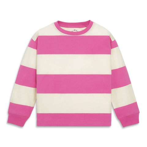 Long Sleeve Easy Tee In Rugby Stripe