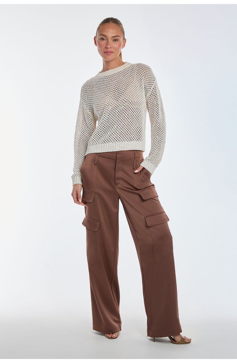 The Noli Shop Lucie Sequin Crochet Top, Alternate, color,