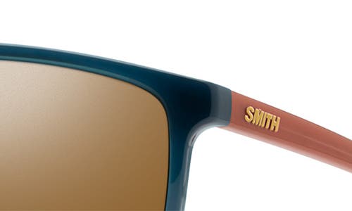 Smith Mono Lake 63m Oversize Chromapop™ Polarized Round Sunglasses In Blue