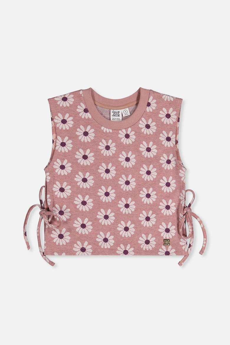 Floral Jacquard Button Front Vest, Main, color, Pink Printed Flowers