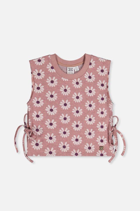 Floral Jacquard Button Front Vest