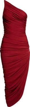 Carolina Herrera Asymmetric Ruched One-Shoulder Jersey Dress